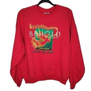 Vintage 90s Behold Jesus The Lord Lee Graphic Crewneck Sweatshirt Size Large